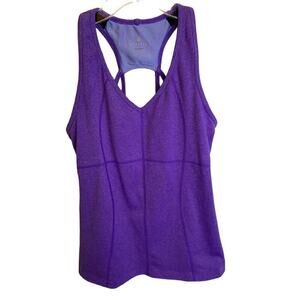 Athleta Shirt Womens Small Equator Strappy Racerback Tank Top Bra Lined Sz Small